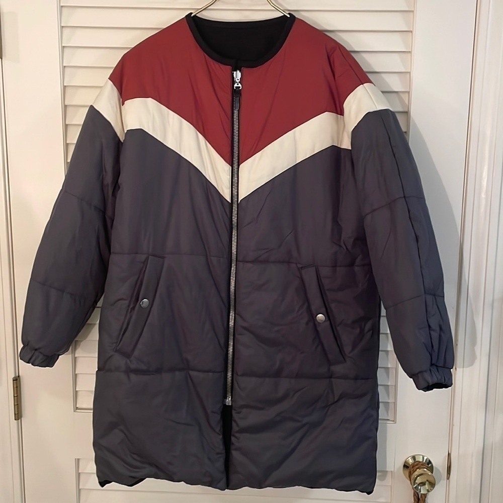 Isabel Marant Red and Gray Puffer Jacket